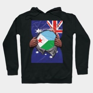 Djibouti Flag Australian Flag Ripped - Gift for Djiboutian From Djibouti Hoodie